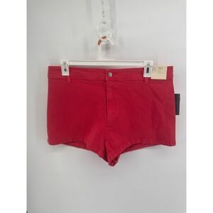 Classic Americana Sailor Shorts Red High Rise Slim Leg Size 16 NWT